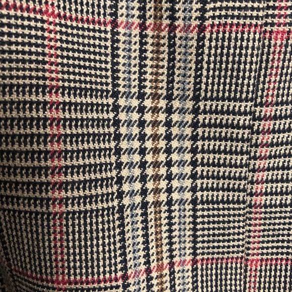 Vintage Joan Leslie Houndstooth Tartan Black, White, Red Dark Academia Skirt - Picture 5 of 9